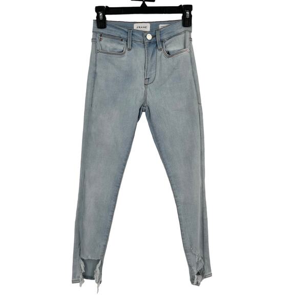 Frame Jeans Le High skinny crop light blue size 25 - Picture 1 of 7